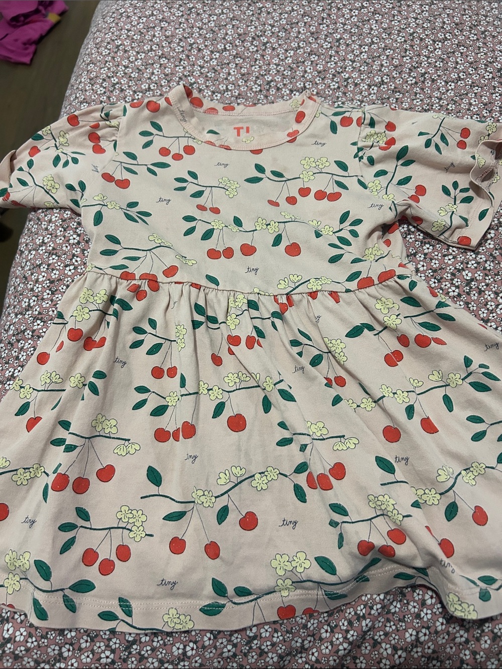 Tiny cottons Girls' size 3 Cherry Print dress